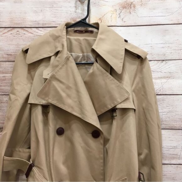 VINTAGE ÉTIENNE AIGNER EQUESTRIAN MAXI TRENCH COAT IN TAN - Picture 6 of 16